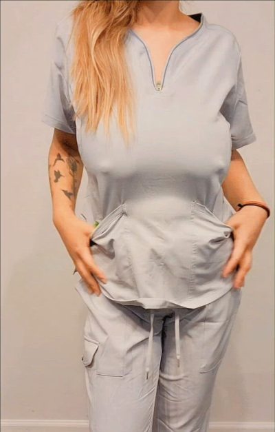 Scrubs Without A Bra Would Get Me Fired ?